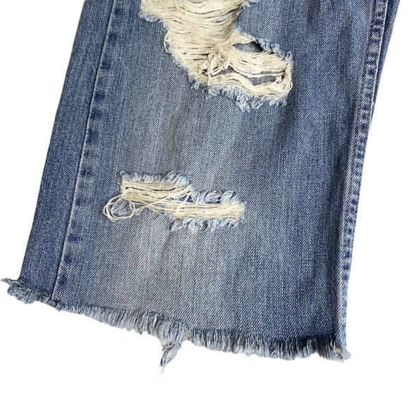 Upcycled Vintage: LF Furst of a Kind ☯︎︎ Levi's® Cut Off Denim Jeans Shorts ☯︎︎ - Picture 6 of 16